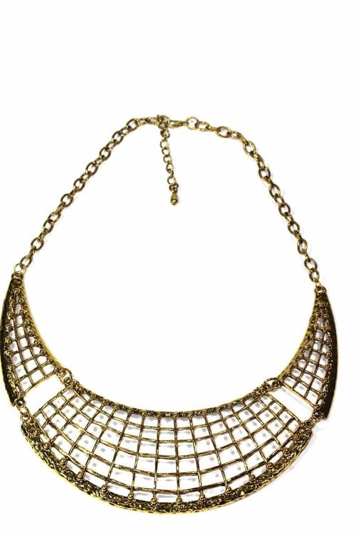 Woven Crescent Moon Necklace & Earring Set - Bela Fils BoutiqueSetsBela Fils Boutique